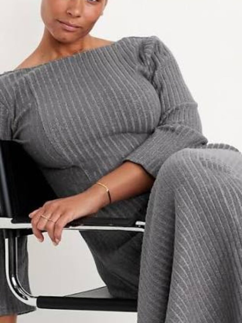 Fit & Flare Ribbed Maxi Dress - Picture 4 of 5